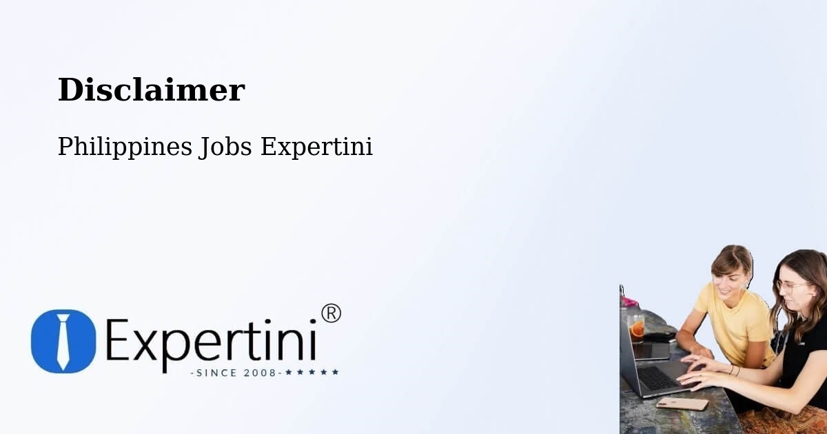 Disclaimer – Baluyot - Philippines Jobs Expertini